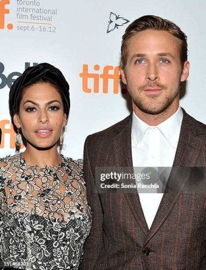 Actors (L-R) Eva Mendes and Ryan Gosling attend "The Place Beyond The Pines" premiere during the 2012 Toronto International Film Festival at Princess of Wales Theatre on September 7, 2012 in Toronto, Canada.
