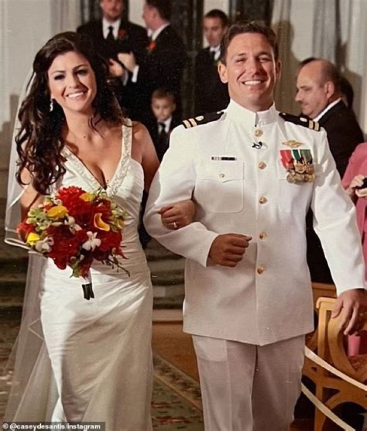 Casey DeSantis with husband and kids