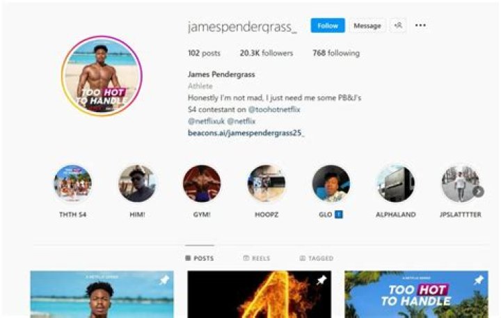 James Pendergrass Instagram account