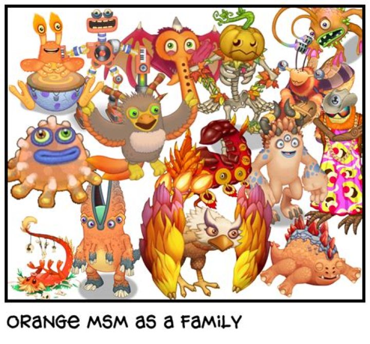 What monsters are orange?
